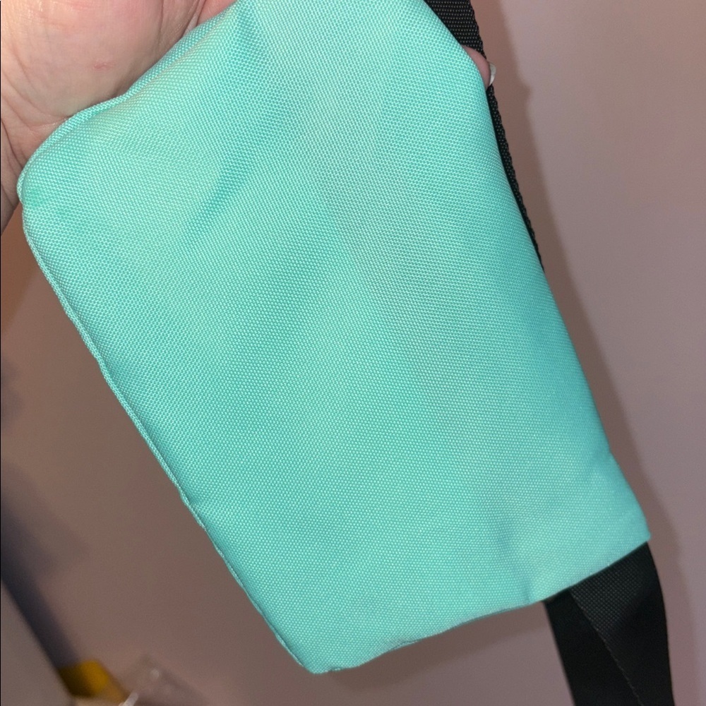 PINK Victoria’s Secret Light Turquoise Belt Bag Spellout Logo Adjustable Strap - Picture 10 of 13